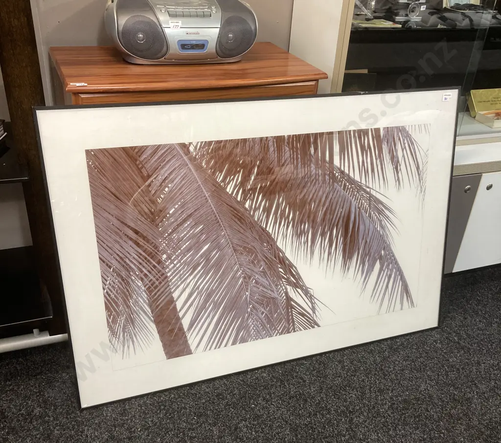 Palm Large Framed Glazed Artwork. 80 x 120cm Image 1++