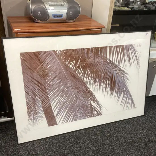 Palm Large Framed Glazed Artwork. 80 x 120cm