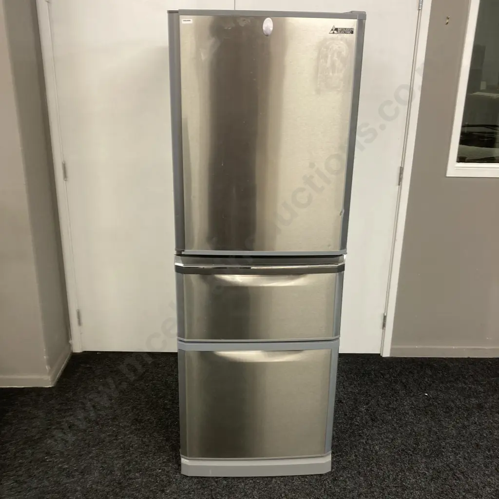 Mitsubishi Refrigerator Freezer - 375 Litre, MR-C375G-ST-A, Humidity Drawer & Freezer Drawer Image 1++