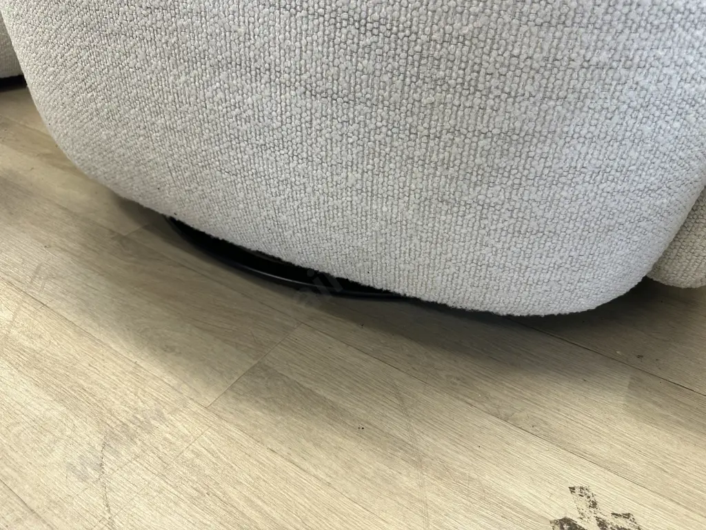 Luca Callie Swivel Chair, Boucle Natural - Ex Farmers (RRP $1999.00) Image 1++