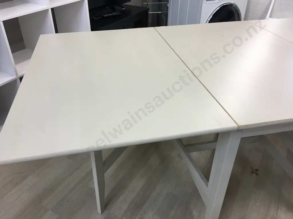 Ikea Cream Drop Sided Dining Table Image 1++