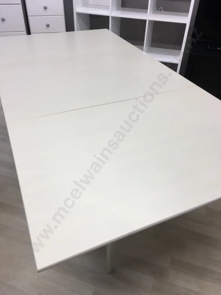 Ikea Cream Drop Sided Dining Table Image 1++