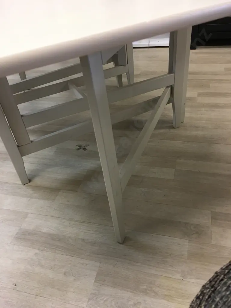 Ikea Cream Drop Sided Dining Table Image 1++