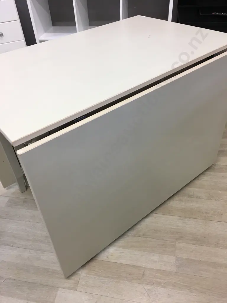 Ikea Cream Drop Sided Dining Table Image 1++