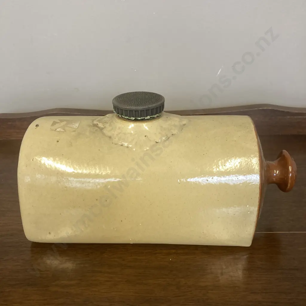 Vintage Stoneware Pottery Hot Water Bottle By Lovatts Langley England Image 1++