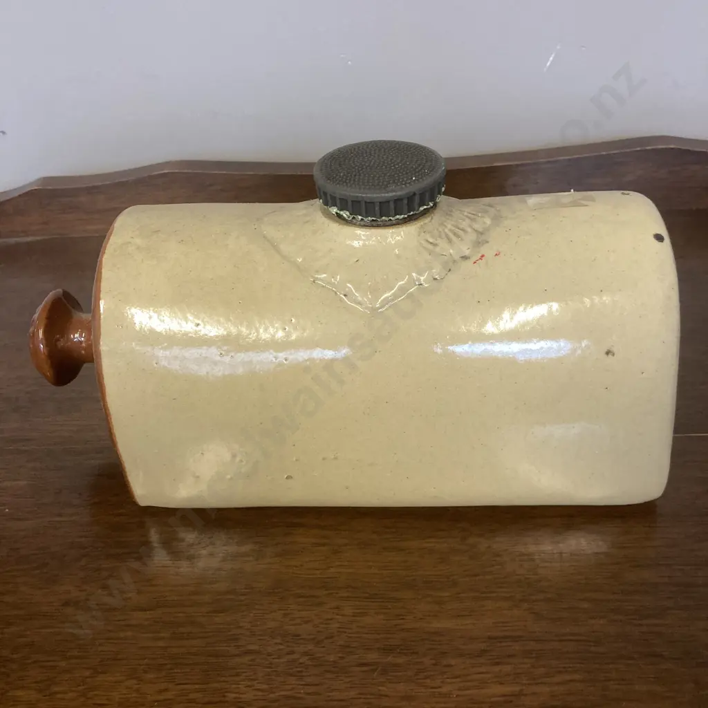 Vintage Stoneware Pottery Hot Water Bottle By Lovatts Langley England Image 1++