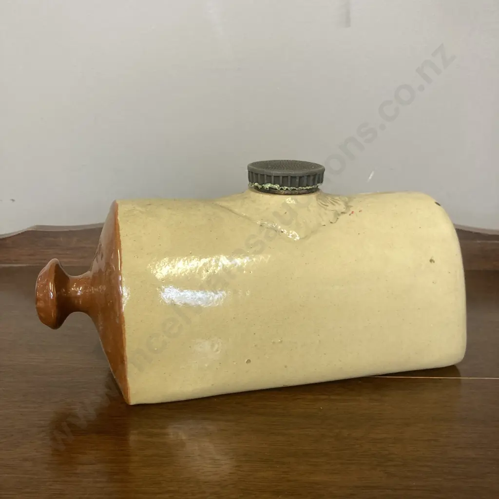 Vintage Stoneware Pottery Hot Water Bottle By Lovatts Langley England Image 1++