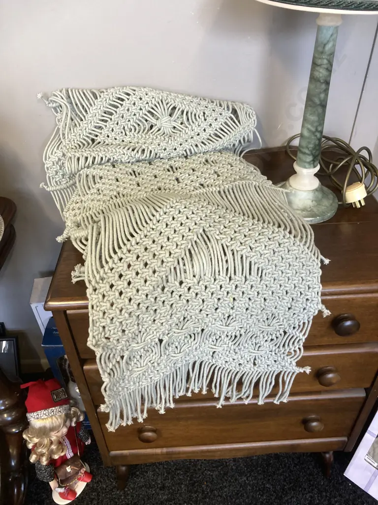 Macrame Table Runner. 170 x 37cm Image 1++