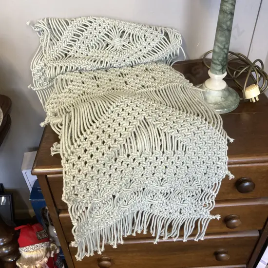 Macrame Table Runner. 170 x 37cm