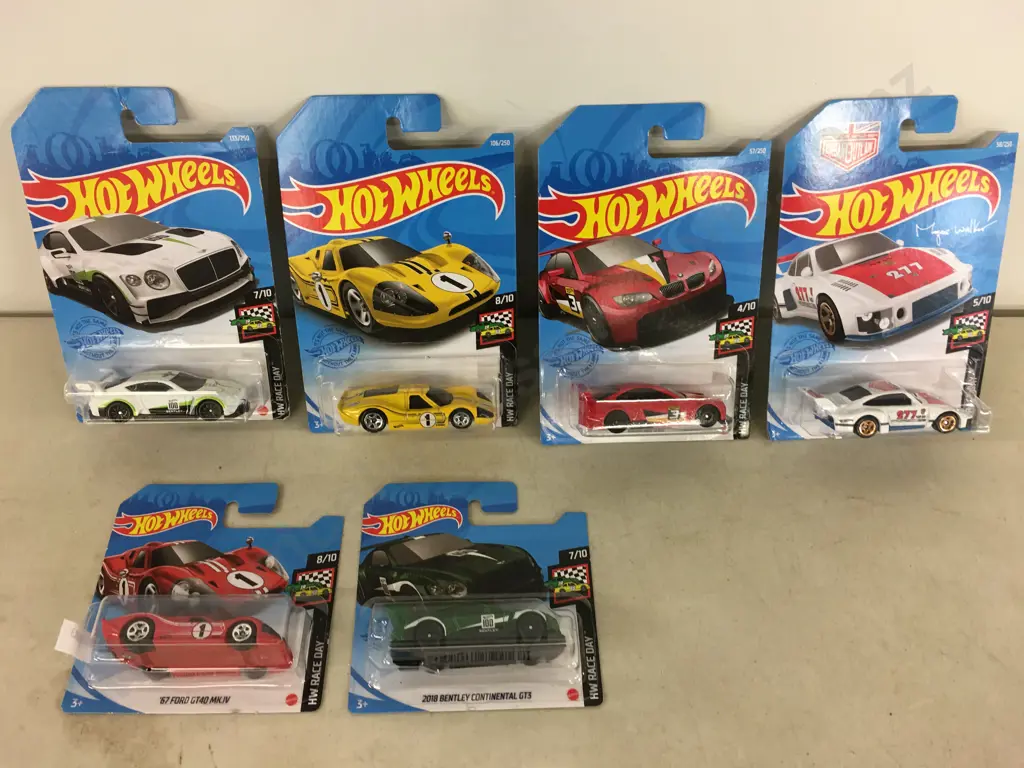 Hot Wheels x 6 - HW Race Day Models Image 1++