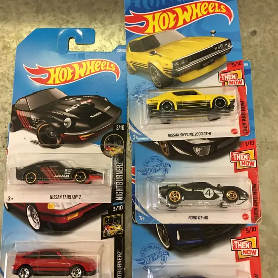 Hot Wheels Now & Then & Nightburnez x 5