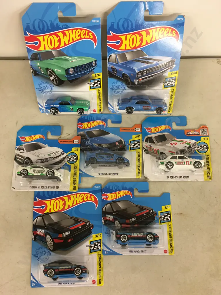 Hot Wheels x 7 - WW Speed Graphics Models Image 1++