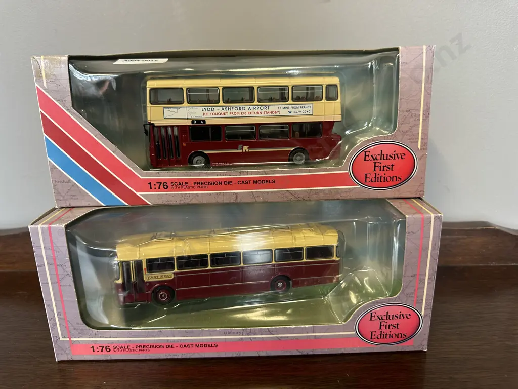Gilbow Exclusive First Editions GM Standard Atlantean East Kent #28902 & 36' BET 6 Bay Reliance East Kent #35204, Boxed Image 1++