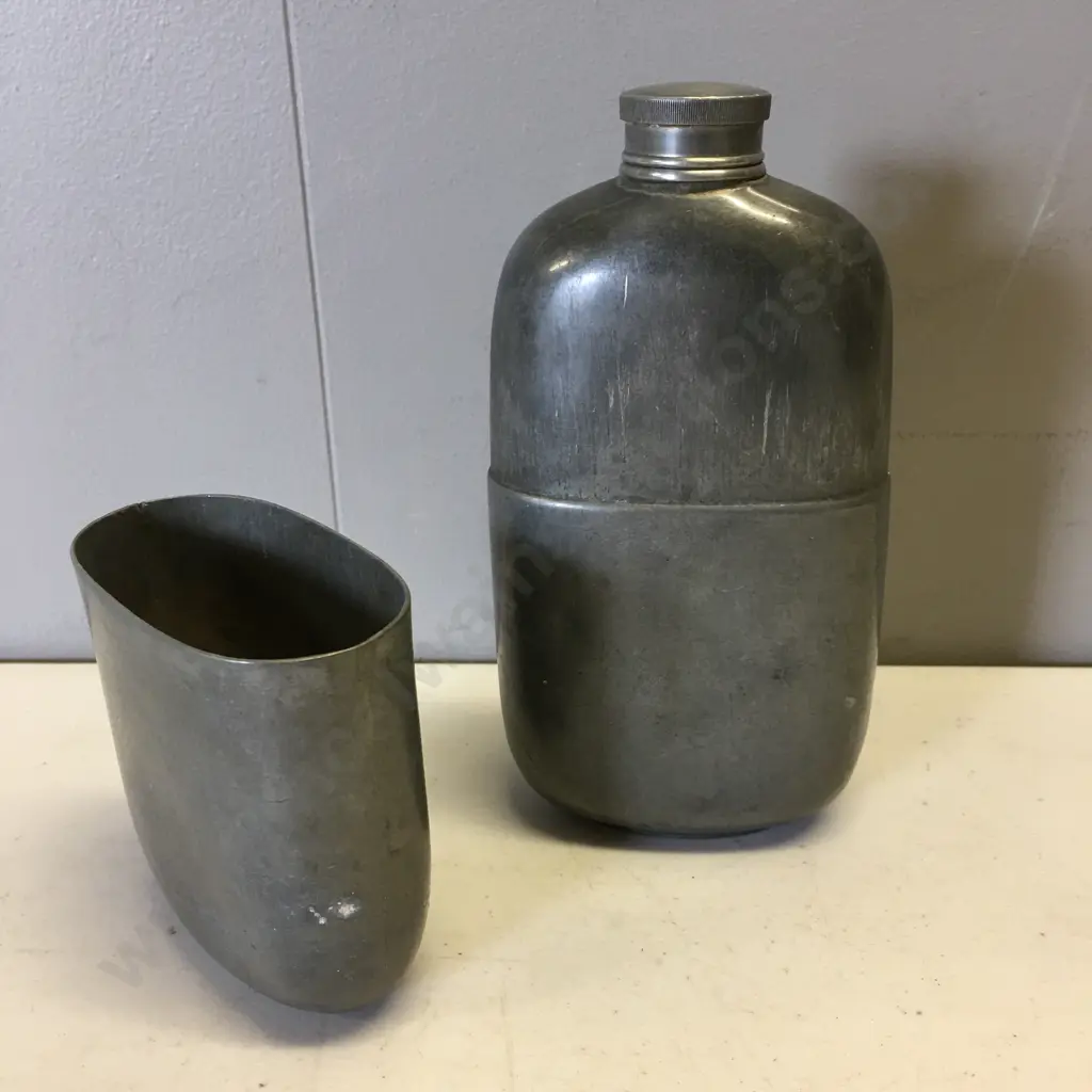 Vintage Sheffield Hip Flask Image 1++