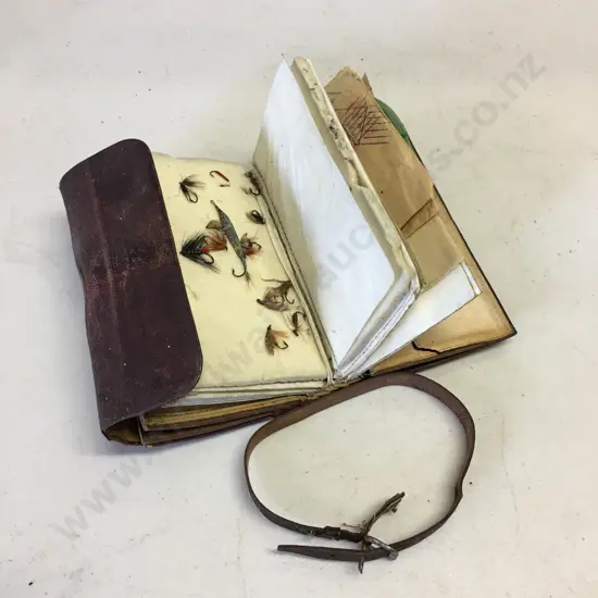 Antique Salmon/Trout Fly Wallet 
