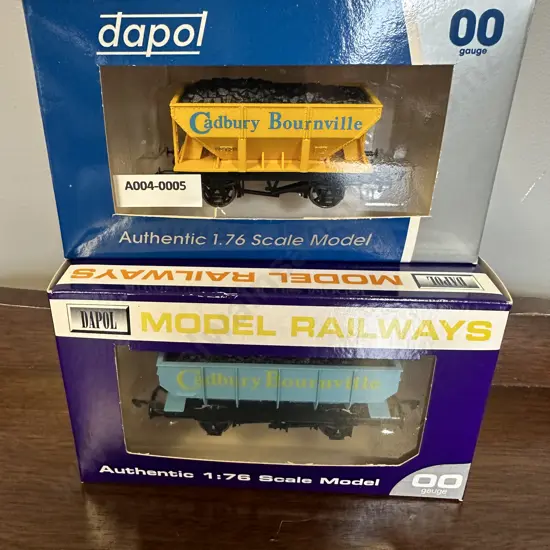 Dapol "Cadbury Bourneville" B902 12 Ton Hopper Wagon & B692 21 Ton Hopper Wagon - OO Gauge (1:76 Scale) Boxed