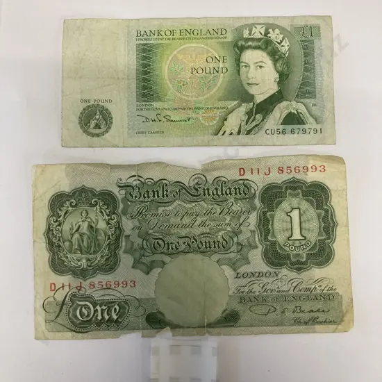 Two Bank Of England One Pound Notes