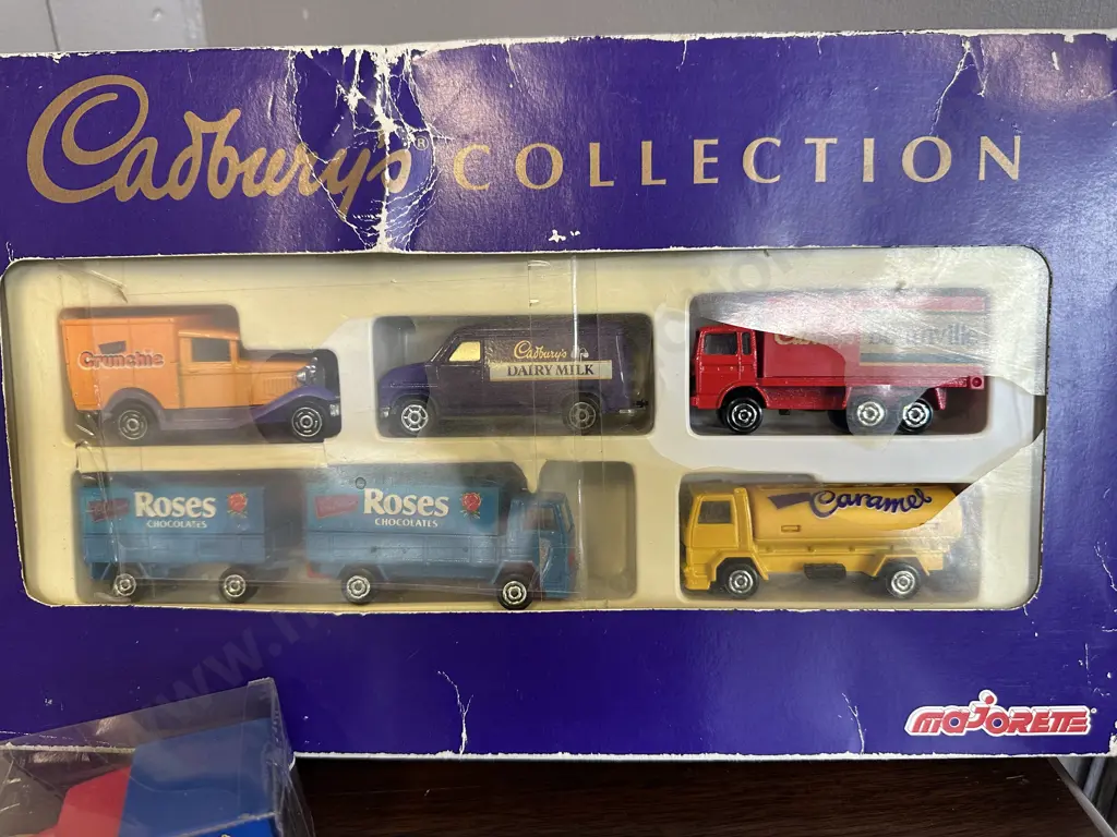 Majorette Cadbury's Collection 5 Model Vehicles 1994 Boxed (Crunchie Livery) & Ford Model A Creme Eggs Promotional Image 1++