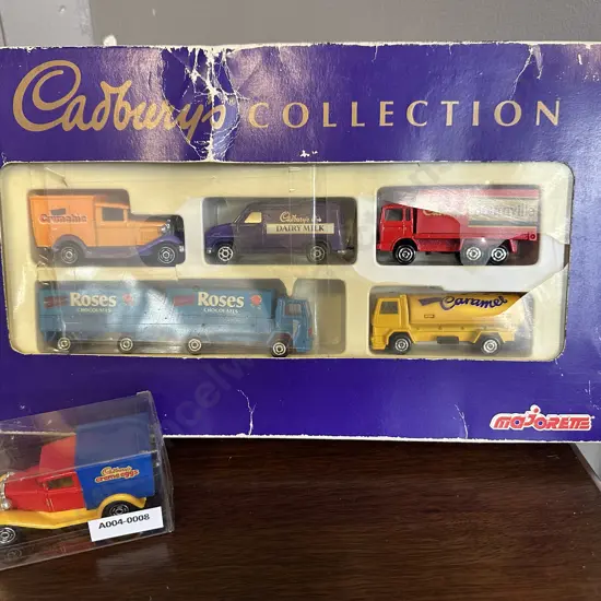 Majorette Cadbury's Collection 5 Model Vehicles 1994 Boxed (Crunchie Livery) & Ford Model A Creme Eggs Promotional