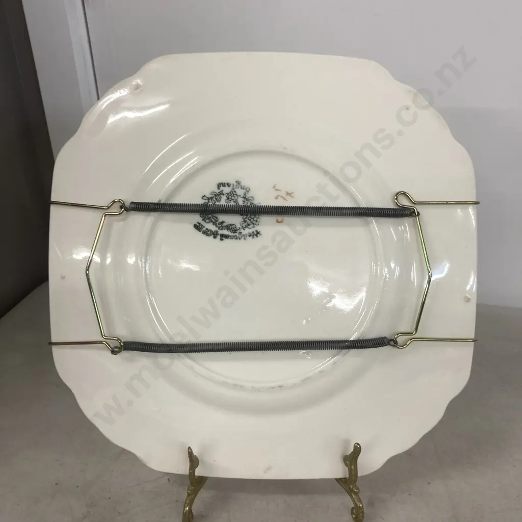 Pair of Rare Antique Wedgwood & Co Queen's Ivory Pheasant Victorian Salad Plates Image 1++