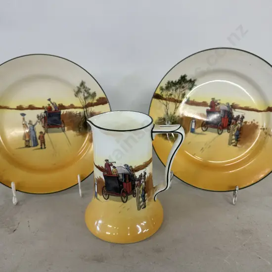 Royal Doulton Coaching Days Plates & Jug