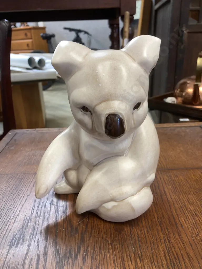Koala Figurine Signed Glen Wood. H18cm Image 1++