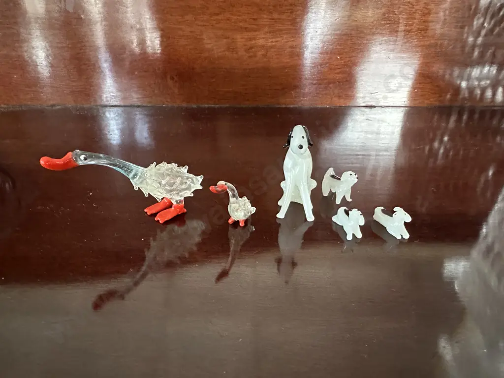Hand Blown Glass Animals From WWII Japan Image 1++