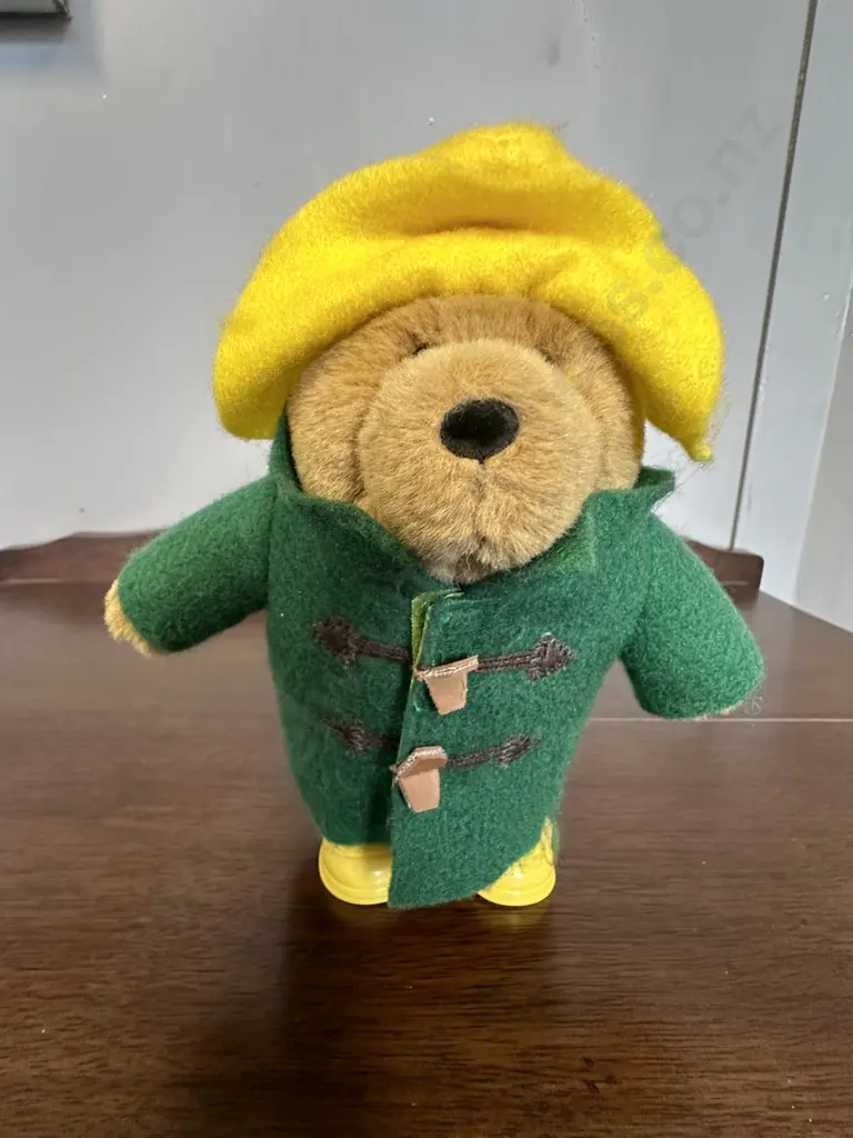 Paddington Bear With Yellow Boots & Green Coat With Tag Image 1++