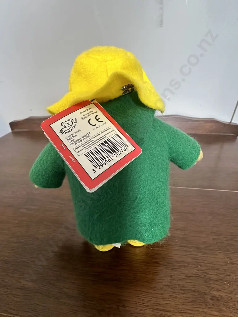 Paddington Bear With Yellow Boots & Green Coat With Tag Image 1++