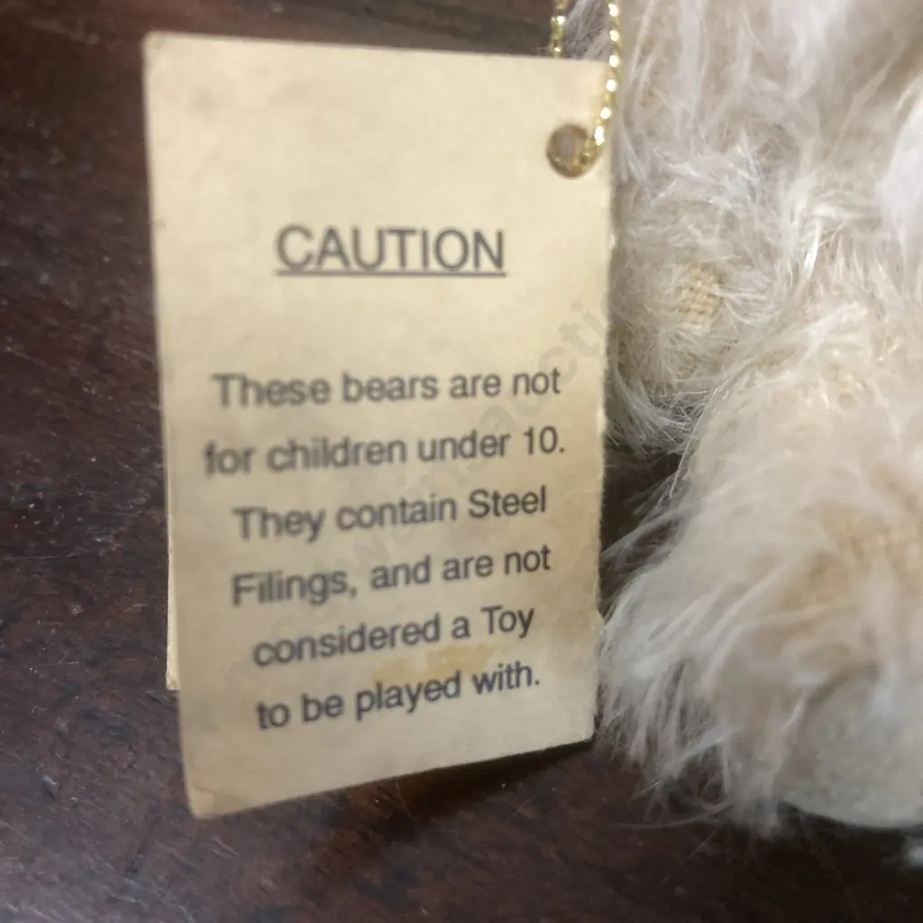 Rare Vintage Shaz Bear's Bear  - Annie, One Of A Kind Handsewn Collectable With Original Swing Tag. 12cm Image 1++