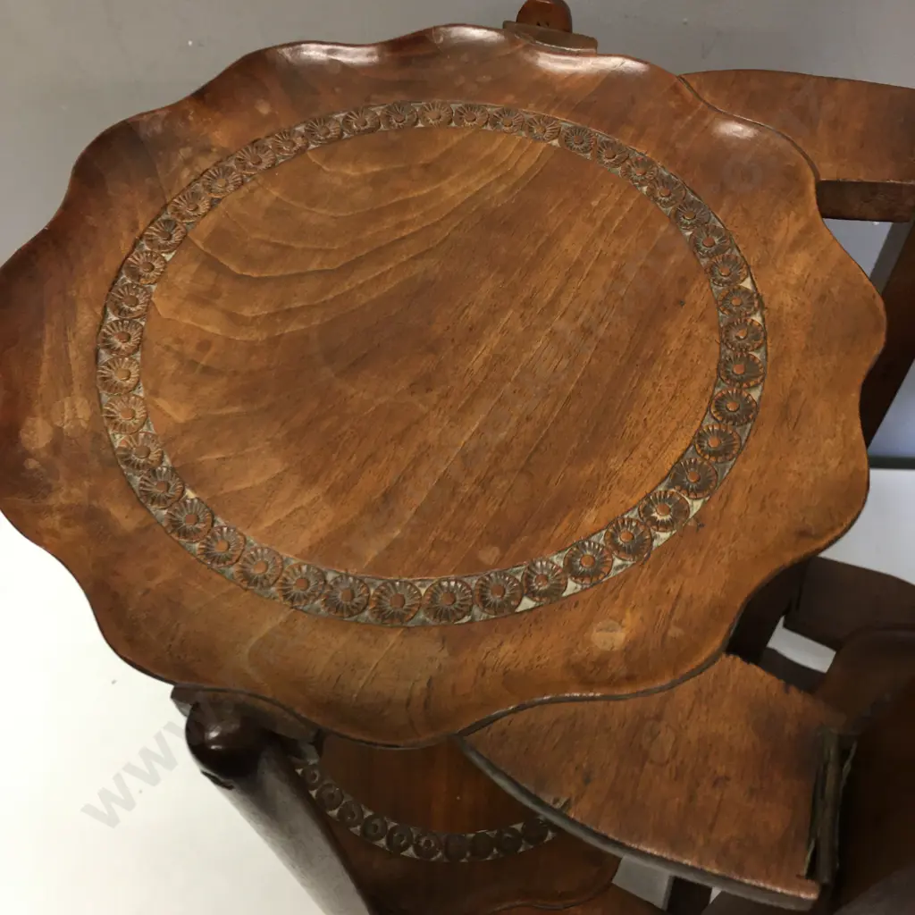 Antique Four Tier Folding Plate/Cake Stand H69cm. Image 1++