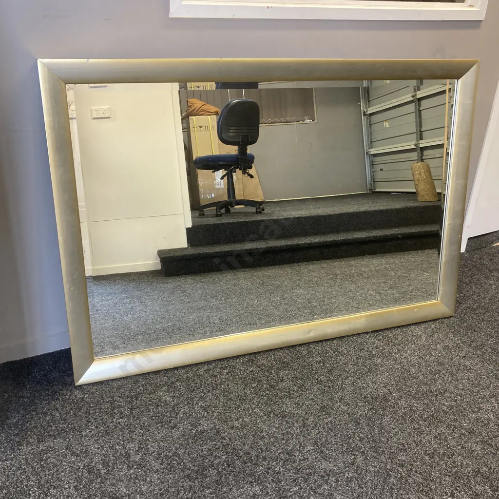 Framed Bevelled Edge Mirror. 137 x 91.5cm Image 1++