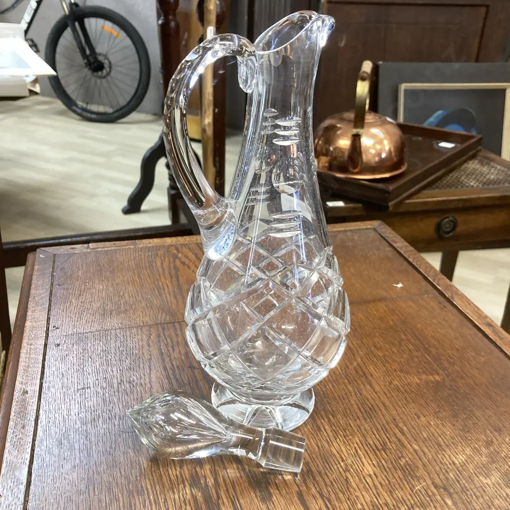 Cut Crystal Wine Decanter. H35cm Image 1++