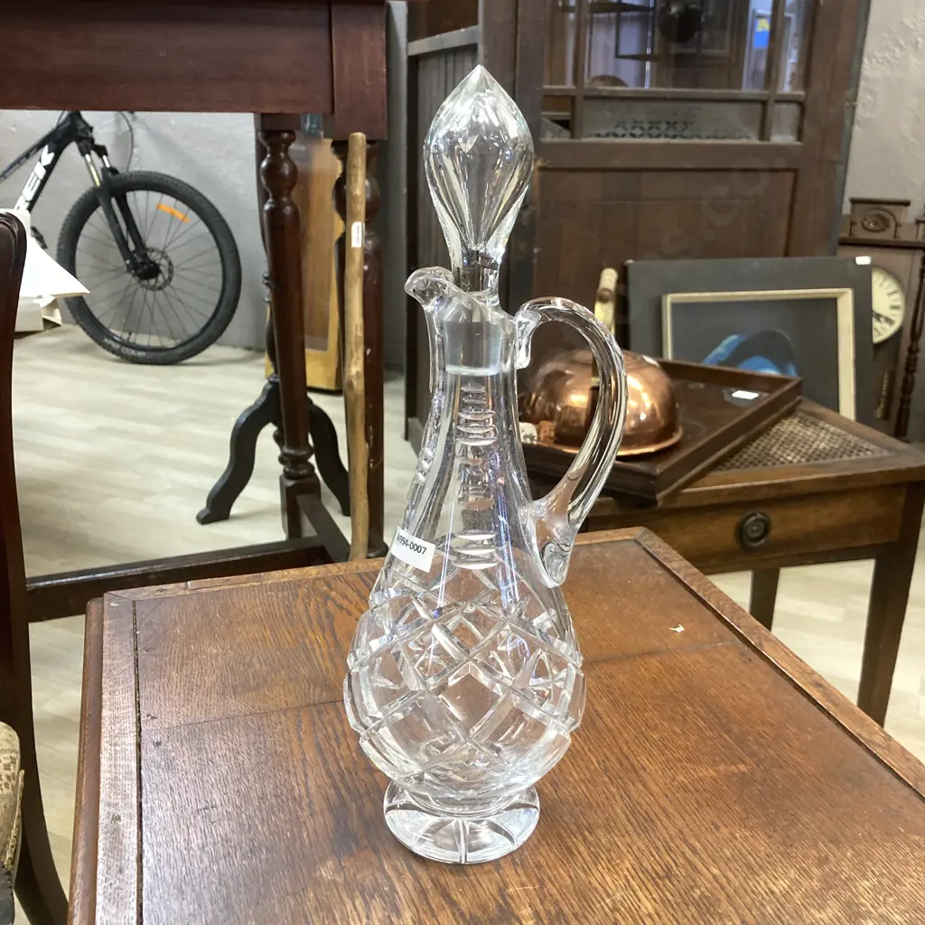 Cut Crystal Wine Decanter. H35cm Image 1++