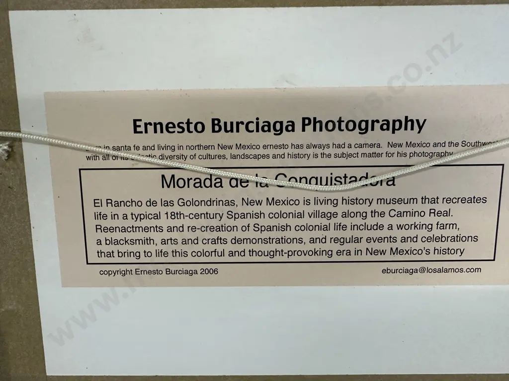 Framed Artwork Ernesto Burciago Photograhy Spanish Themed H25,W32cm. Image 1++