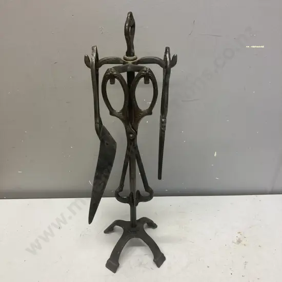 Vintage English Fireside Set With Brush Missing