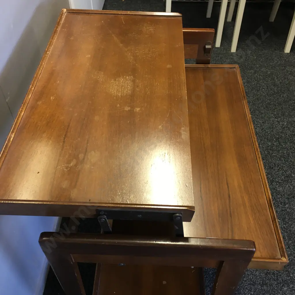 Mahogany Mid Century Rolling Table/Tea Trolley H76,W78cm. Image 1++