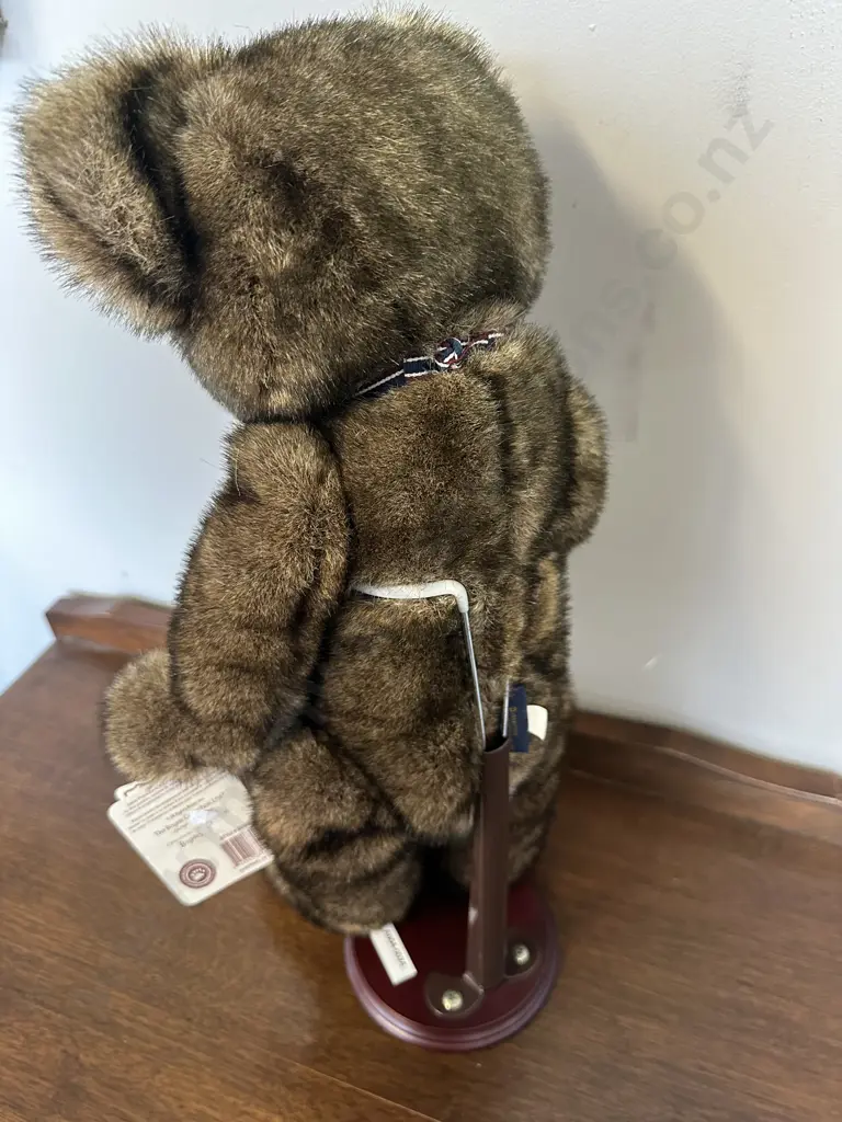 'Sterling' Boyds Bear Head Bean Collection 25th Anniversary With Medallion & Tag Image 1++