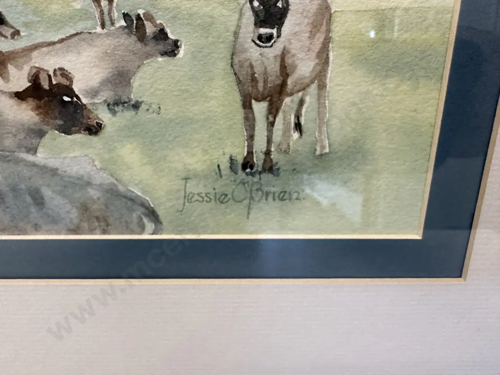 Original Watercolour by Jessie O'Brien Titled 'My View', Signed by The Artist, Glazed Framed 53 x 61cm Image 1++