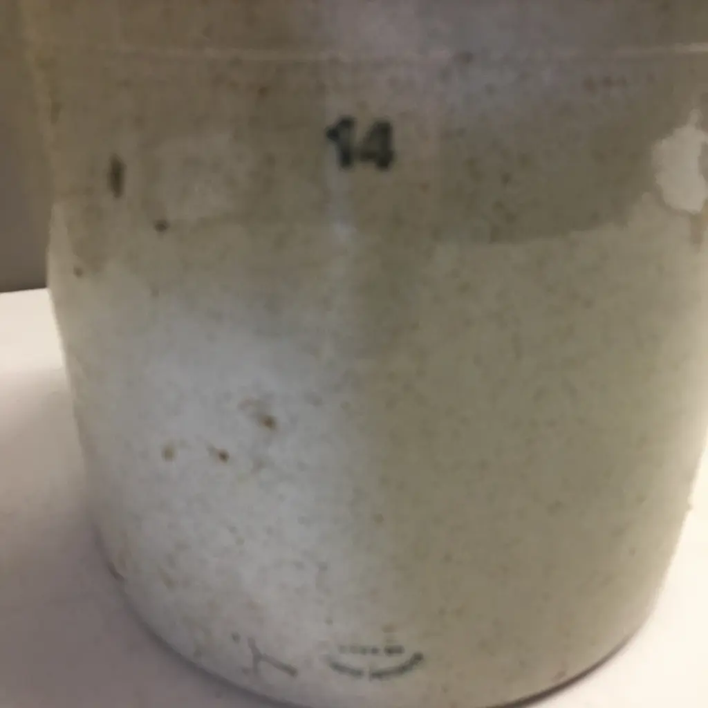 Vintage Timaru Potteries Stone Ware Lidded Crock Small Chip On Lid H14cm Image 1++