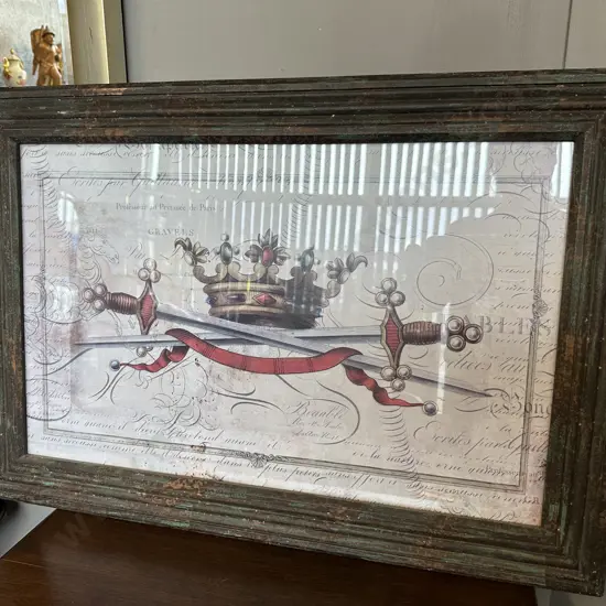 Framed Artwork Professeur au Prvtance' de Paris H55,W79cm.
