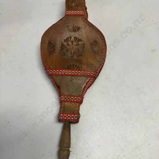 Vintage Fire Place Bellows Carved Detail