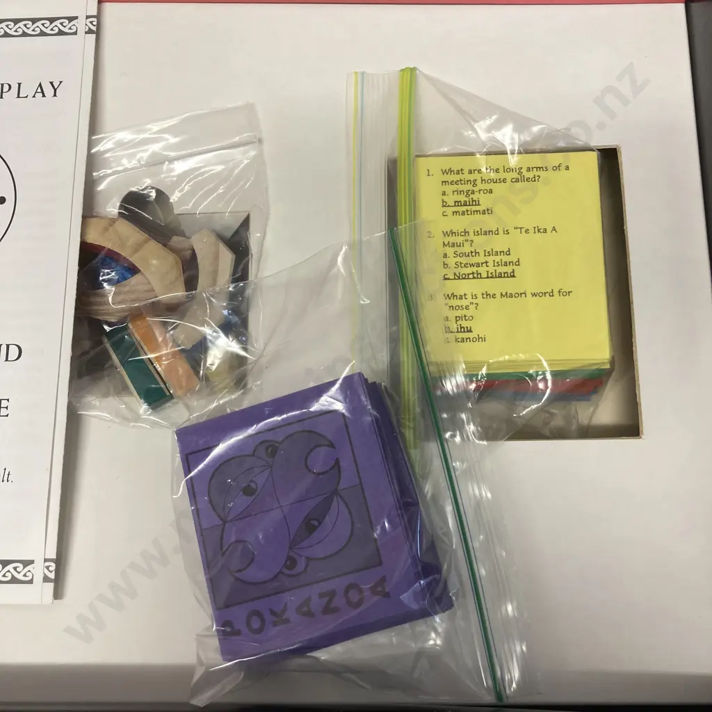 A Vintage Mana Maori Board Game - Question and Answer Game about Maori culture, Made in NZ by Rua Ara Baker Image 1++
