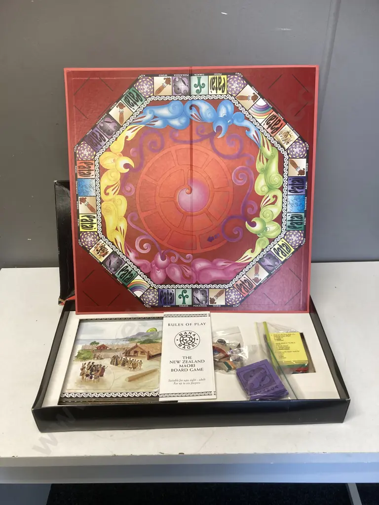A Vintage Mana Maori Board Game - Question and Answer Game about Maori culture, Made in NZ by Rua Ara Baker Image 1++