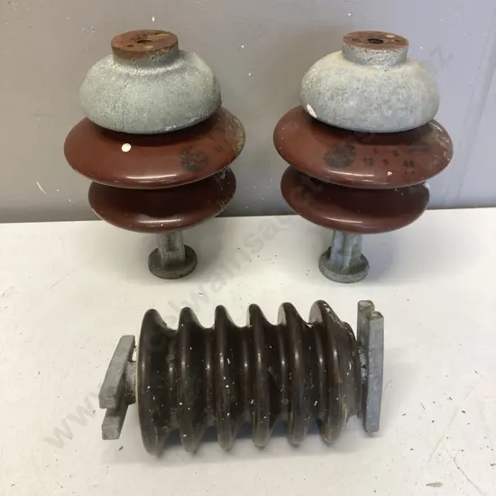 Vintage Ceramic Insulators (2 British Made)