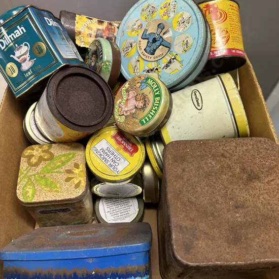 Box Of Vintage Tins