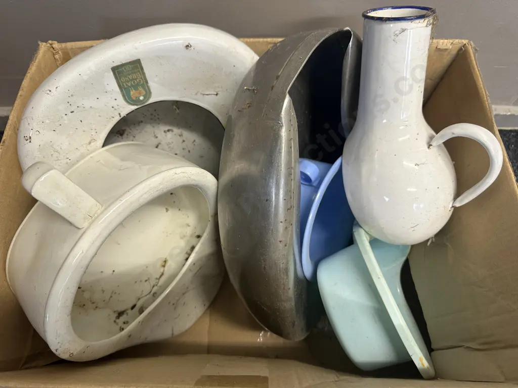 Selection Of Vintage Bed Pans  Unable to sell Donated Image 1++