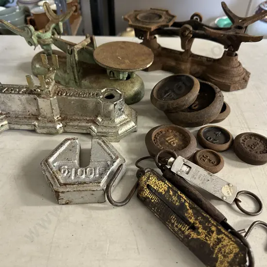 Vintage Scale Items & Assorted Weights