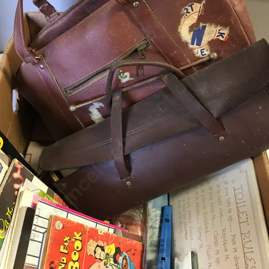 Vintage Leather Bag, Sheet Music Bag, Books Etc
