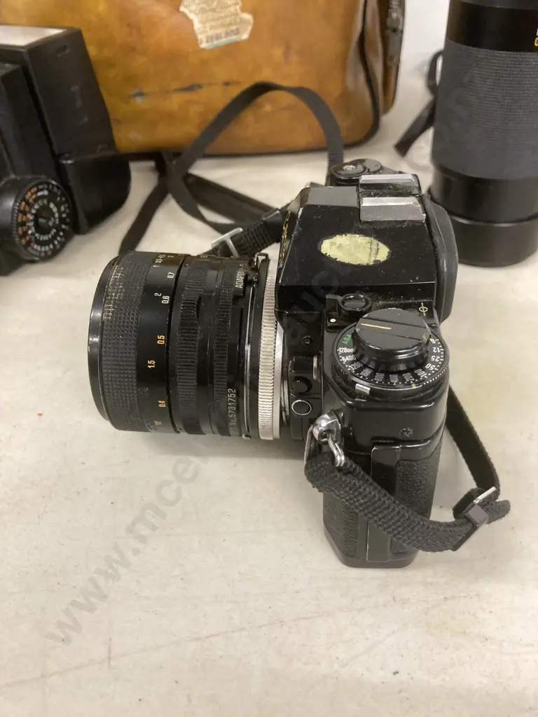 Canon A-1 35mm Film Camera, Tamron 28-50mm & 80-210mm Lenses, Sunpak Auto Zoom 3600 Thyristor Flash Etc Image 1++